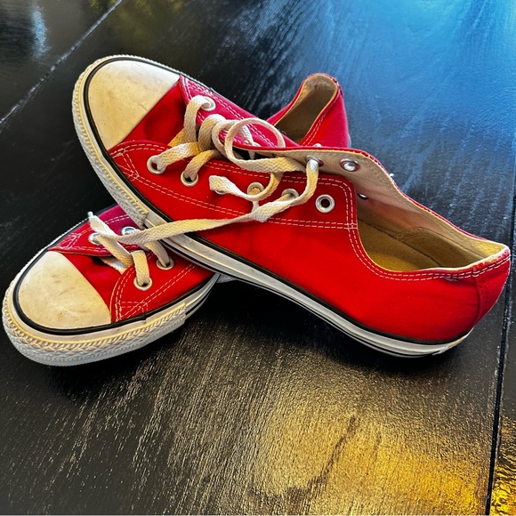 Converse Other - Converse Size 8 Red and White Chuck Shoe All Star